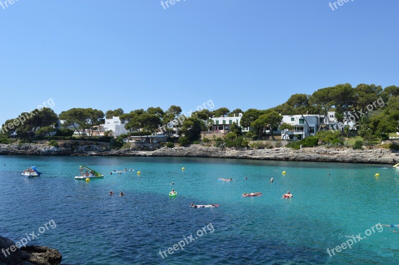 Mallorca Cala Gran Cala D'or Summer Humans Sweeming