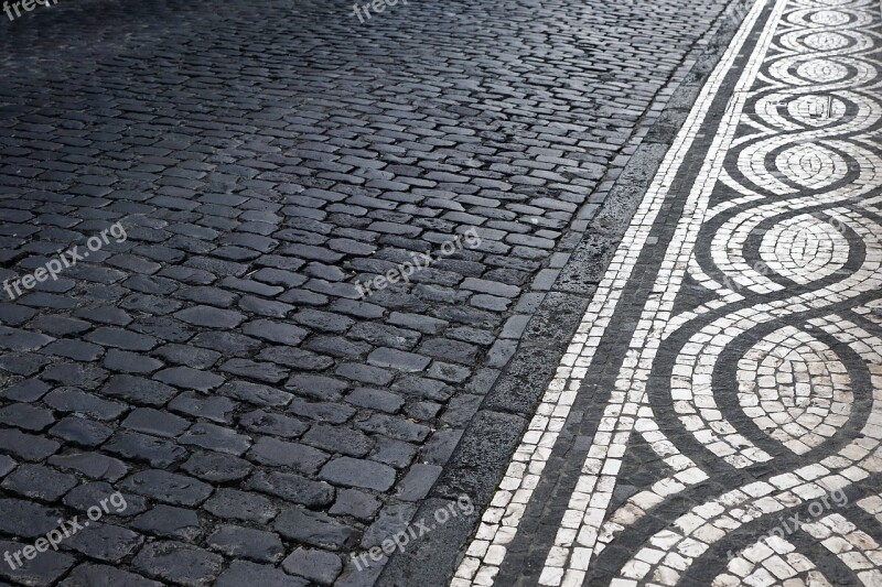 Road Mosaic Away Pattern Ponta Delgada