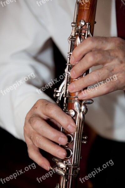 Clarinet Jazz Music Instrument Hands