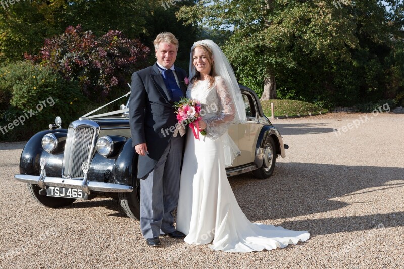 Wedding Wedding Car Bride Groom Couple