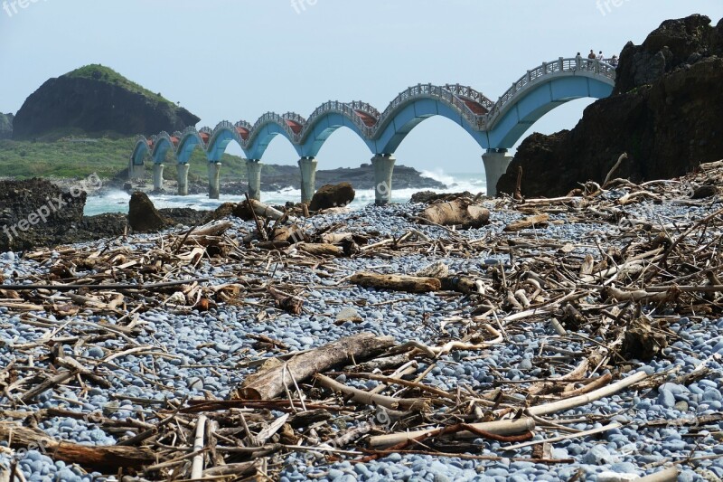 Bridge Taiwan Sanxiantai Sea Pacific