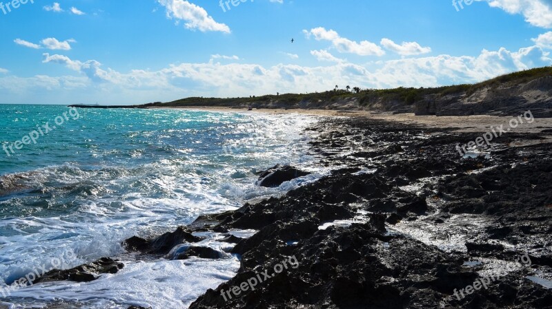 Beach Cuba Rock Sea Holiday