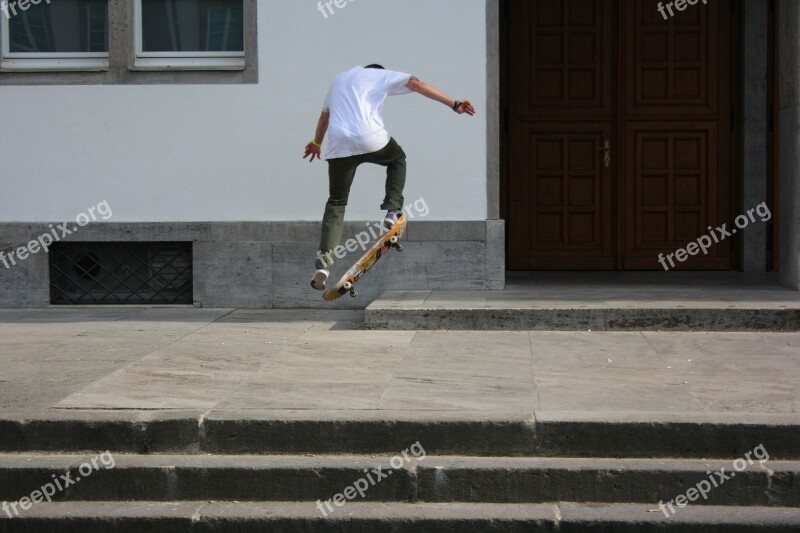 Skateboard Drive Jump Skateboarding Skating