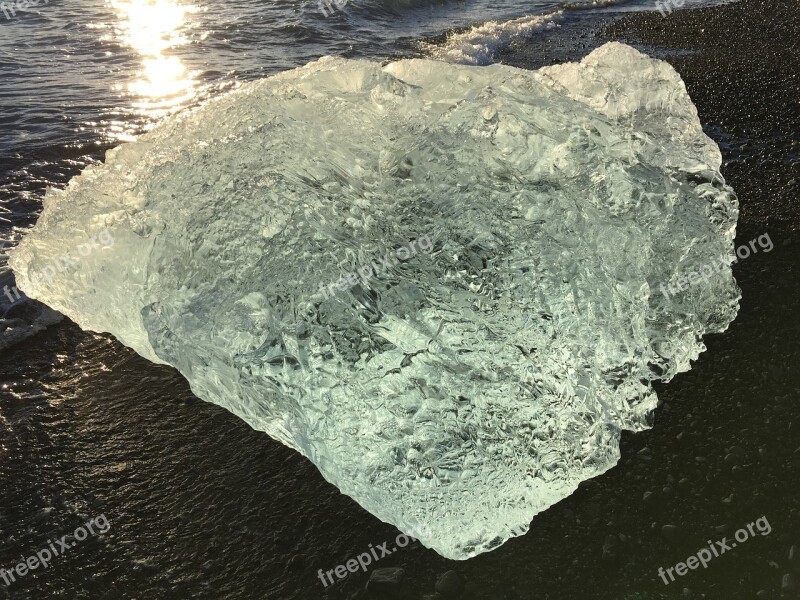 Ice Ice Cubes Iceland Frozen Transparent