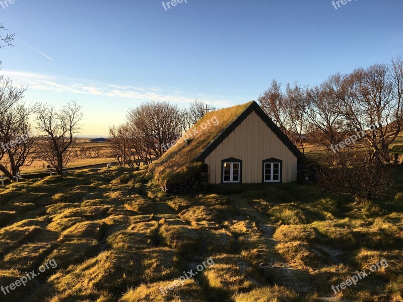 Iceland Church House Moss Chapel