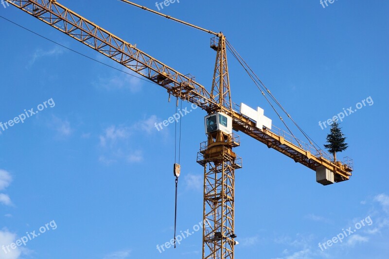 Crane Site Baukran Construction Work Technology