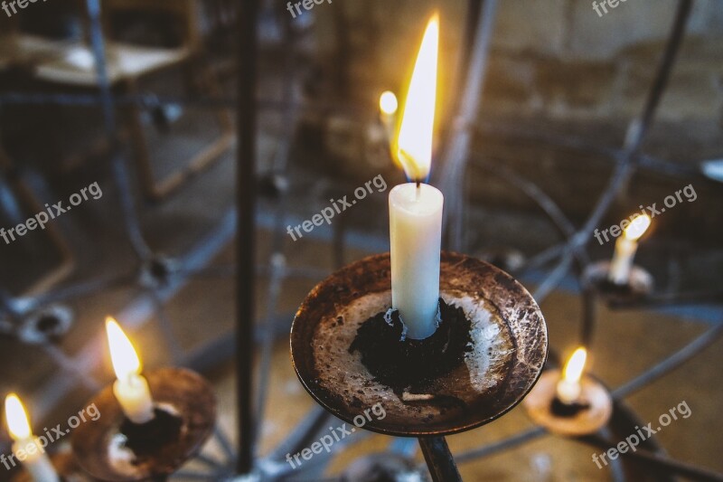 Candle Church England Norwich Close-up