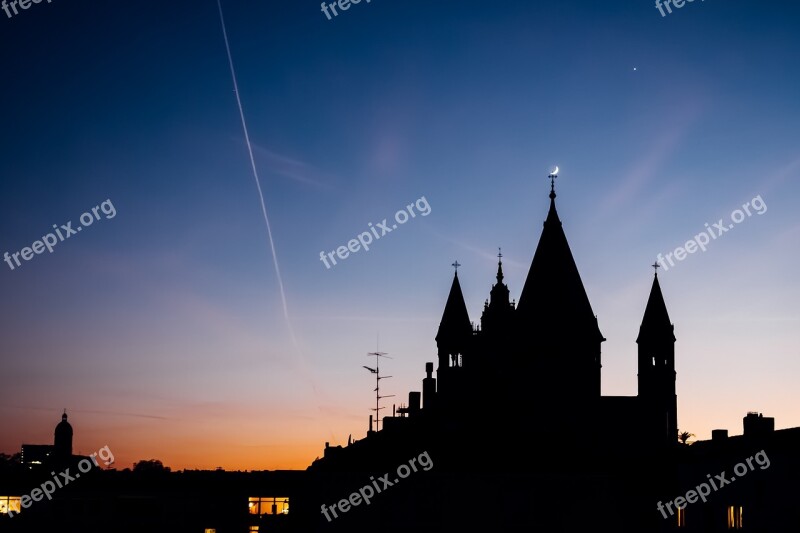 Mainz Dom Church Moon Minaret