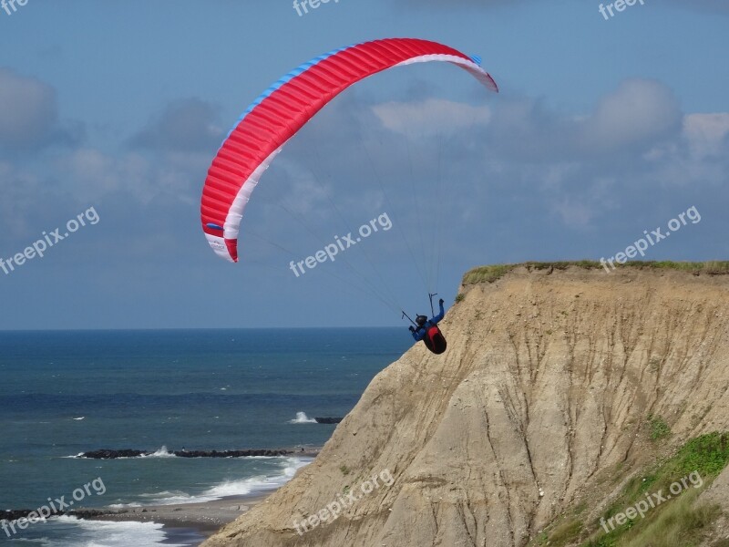 Paragliding Wind Sea Beach North Sea