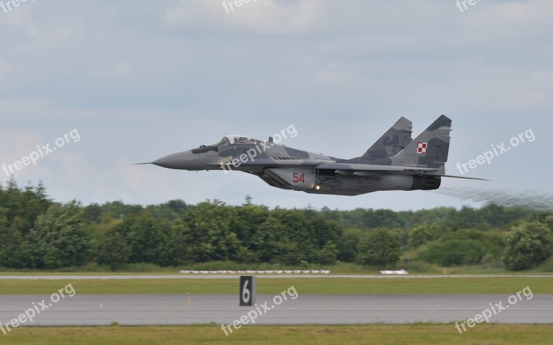 Airplane Fighter Aircraft Mig29 Fulcrum Airshow