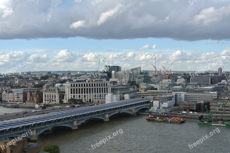 Skyline London Thames Bridge Free Photos