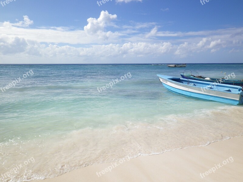 Caribbean Beach Lagoon Boat Free Photos