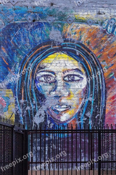 Graffiti Wall Graffiti Art Street Art Face Woman Brick Wall