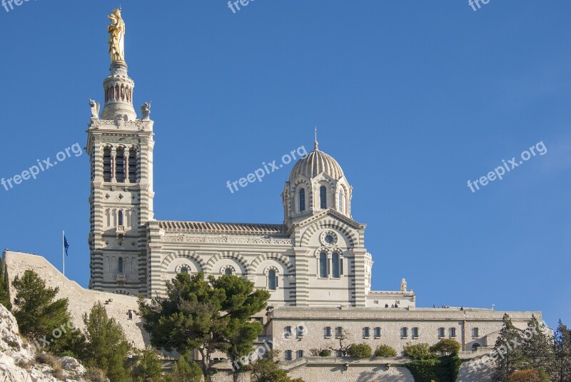 Basilica Basilique Church Notre Dame De La Garde Marseille