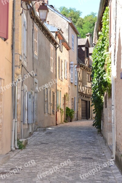 Lane France Old Village Tourist Architecture