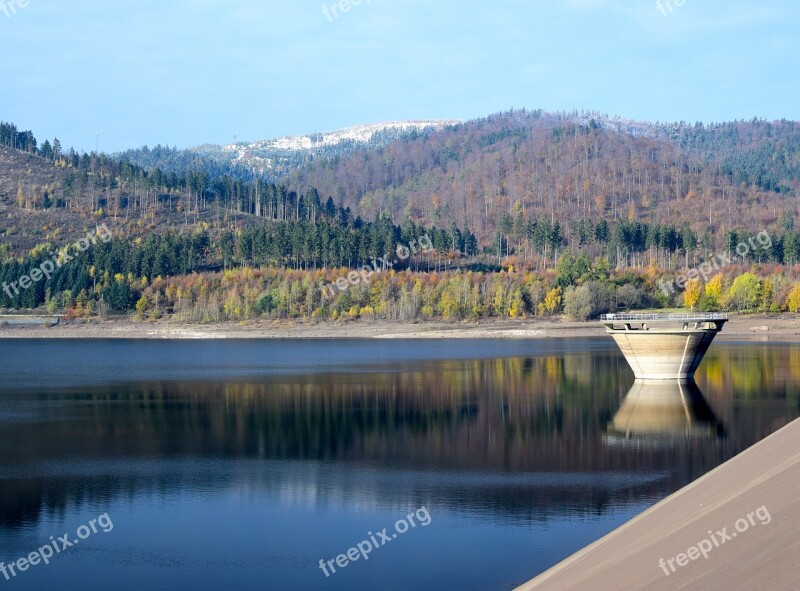 Innermost Dam Technical Installation Drinking Water Extraction Goslar Panorama