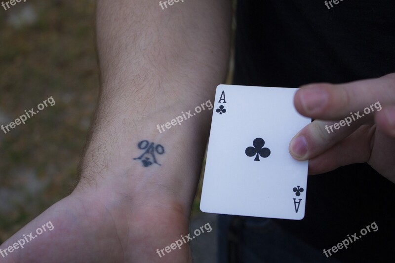 Ace Card Tattoo Poker Fortune