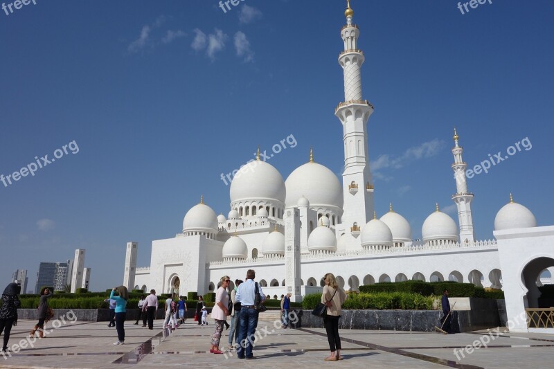 Abu Dhabi Mosque Uae Sheikh Zayid Mosque Islam