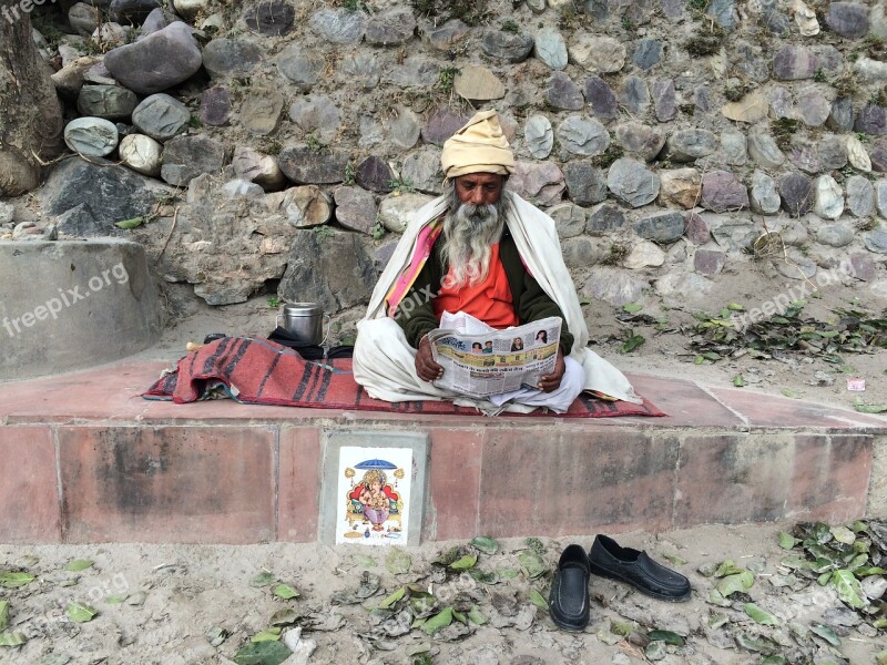 India Shaman Man Newspaper Free Photos