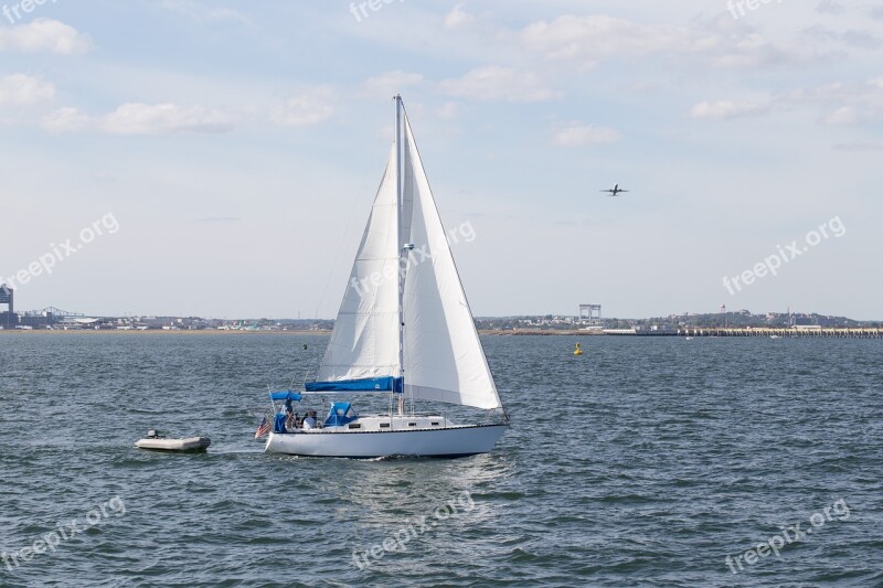 Boston Harbor Sailboat Massachusetts Marina Maritime