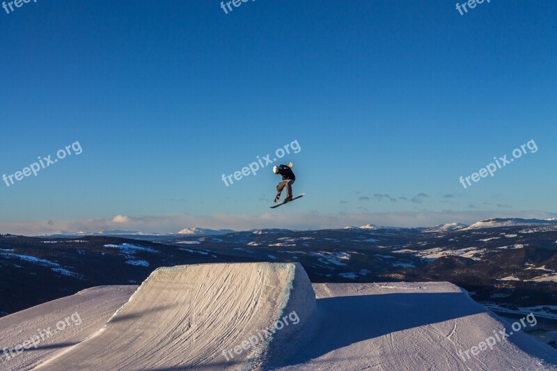 Skiing Freestyle Jump Sport Winter