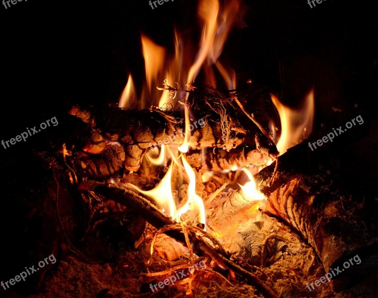 Fire Fireplace Bonfire Home Free Photos