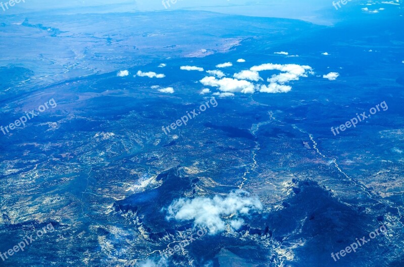 Nevada Airplane View Aerial Airplane Landscape