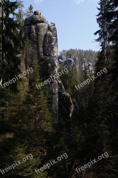 Adršpach Rocks Sandstone Czech Nature