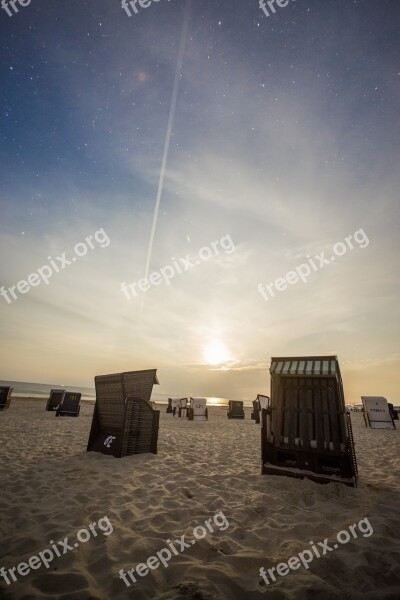 Night Moon Sun Beach Chair Beach