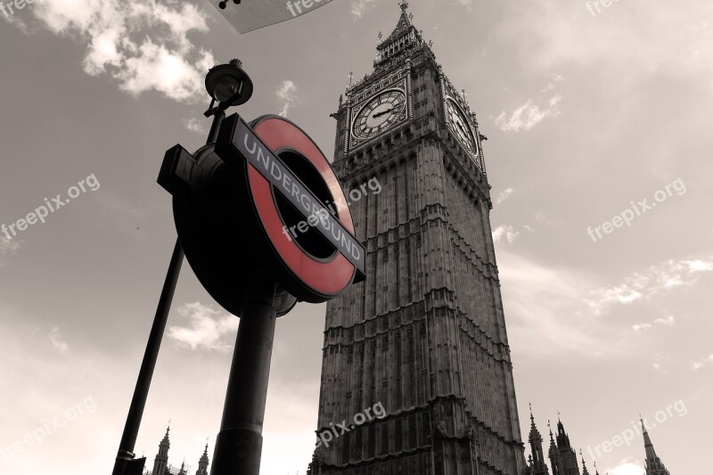 London Big Ben English Street Sky