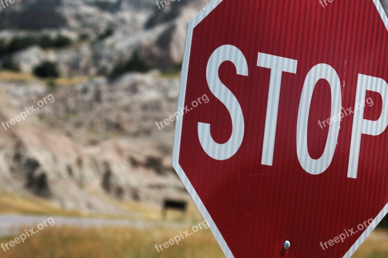 Stop Sign Stop Sign Traffic Red