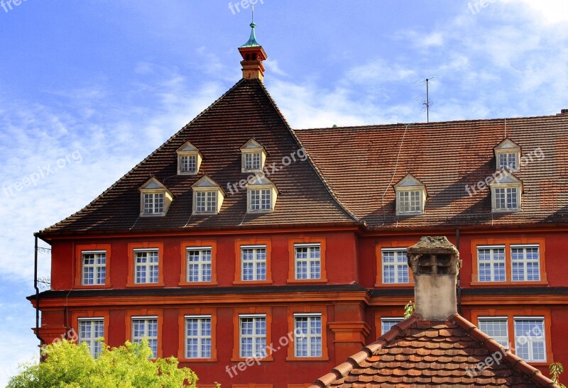 Freiburg Red House Blue Sky Free Photos