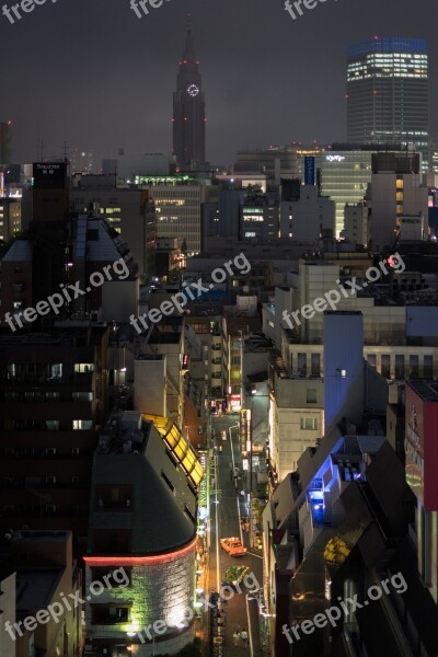 Street Night Lights Asia Car