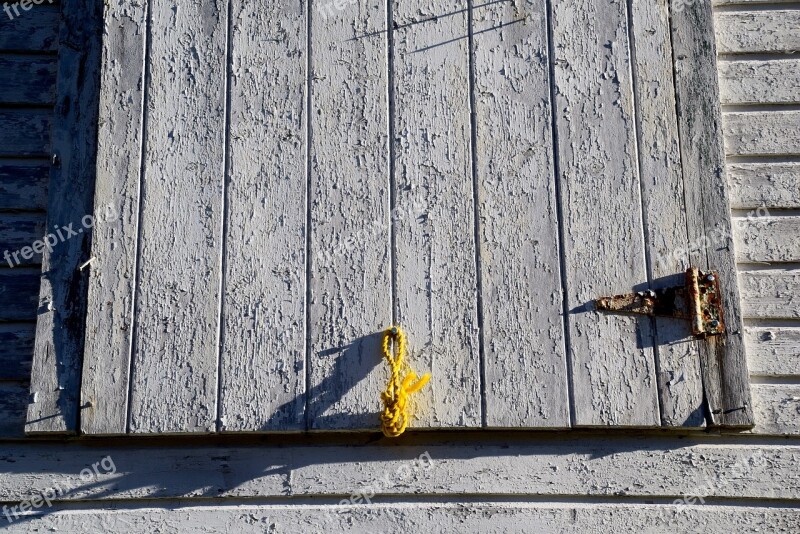 Barn Wood Door Rope White Paint