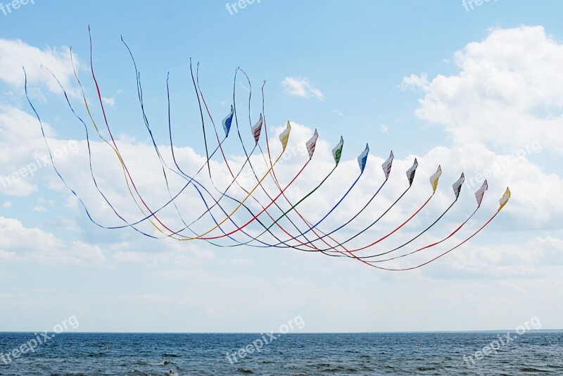 Kites Sky Summer Flying Colorful