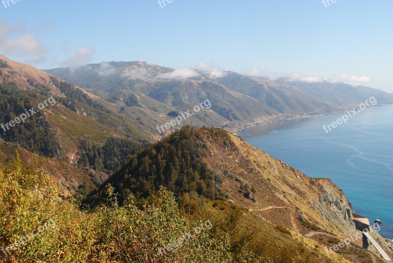 Big Sur Coast California Pacific Route