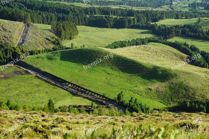 Azores Portugal Nature Sky Green