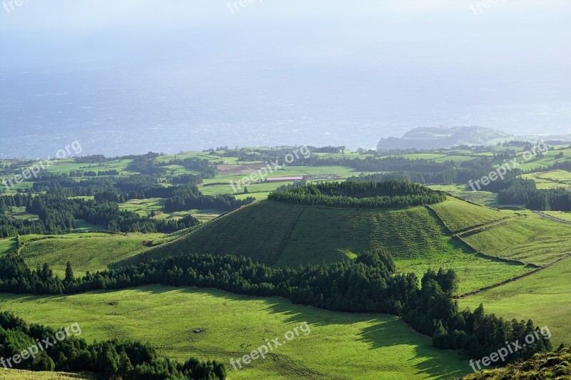 Azores Portugal Nature Sky Green