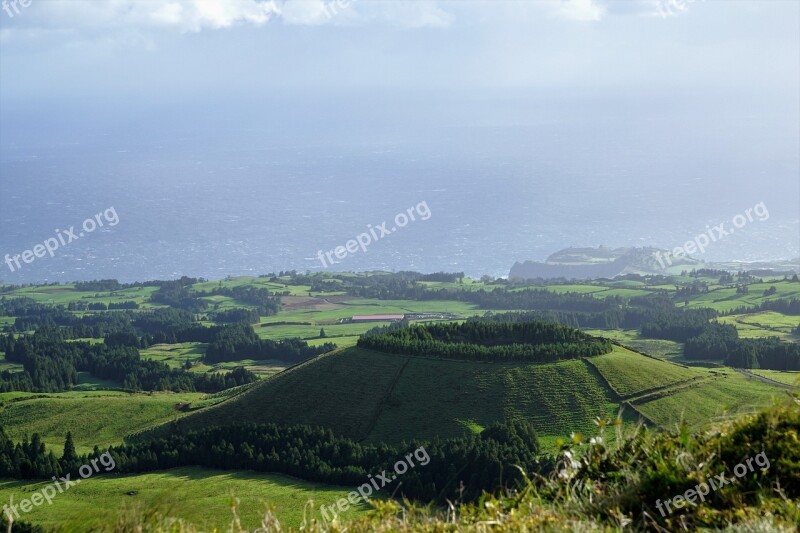 Azores Portugal Nature Sky Green