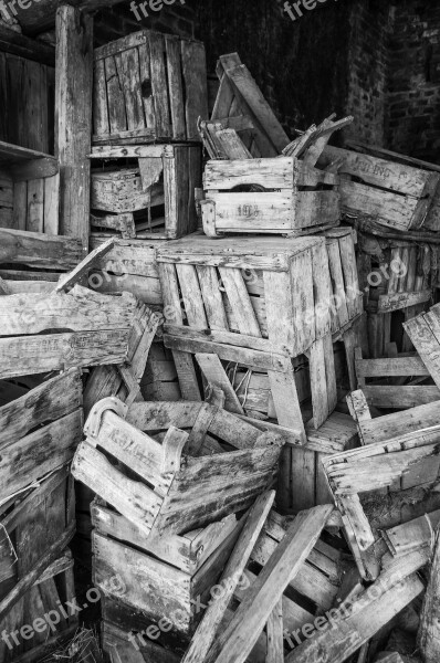 Crates Wood Barn Free Photos