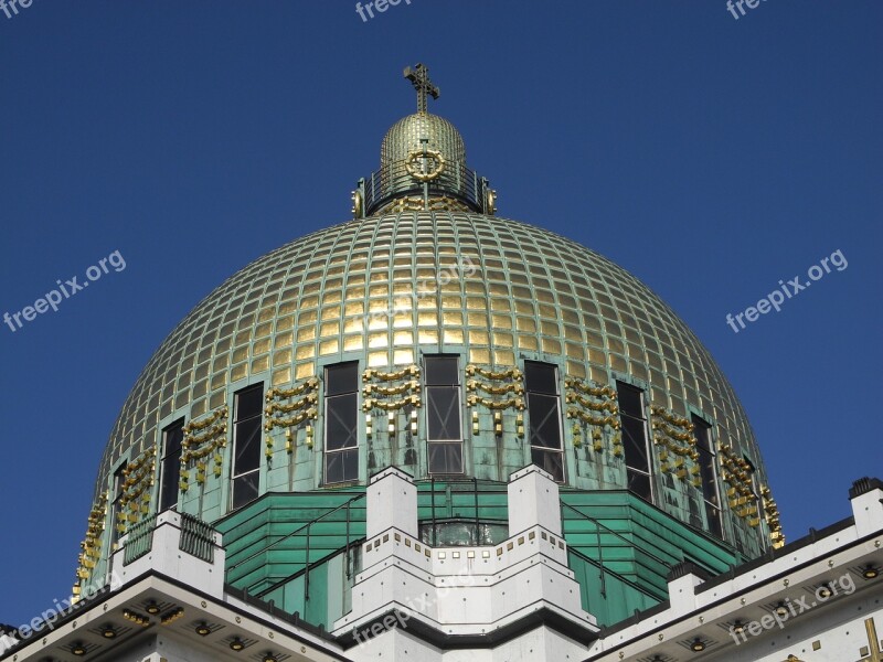 Dome Golden Golden Dome Art Nouveau Otto Wagner