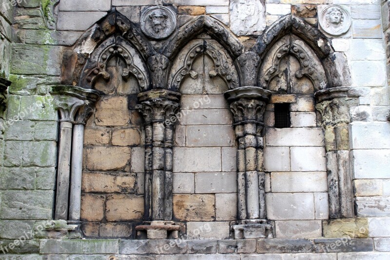 Pillar Columns Abbey Architecture Stone