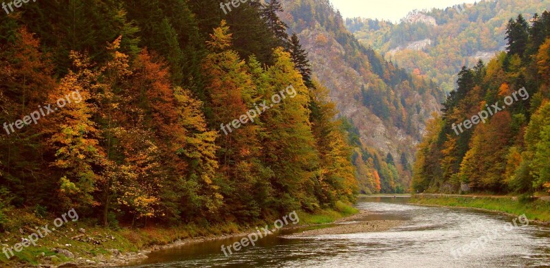 Pieniny Mountains Landscape Autumn Nature