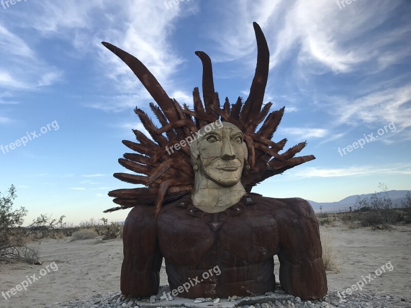 Sculpture Art Desert Indian Statue Travel