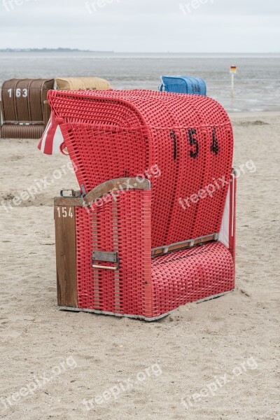 Beach Chair North Sea Beach Wind Protection Seagull