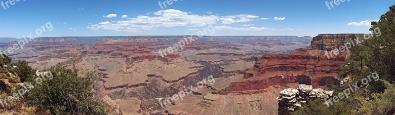 Grand Canyon Panorama Landscape America Usa