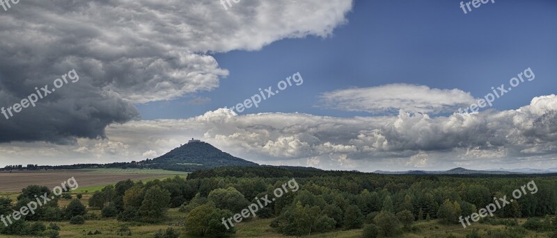 Bezděz Landscape Bohemia Hill Clouds