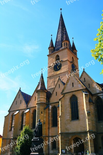 Church Sibiu Romania Transylvania Building