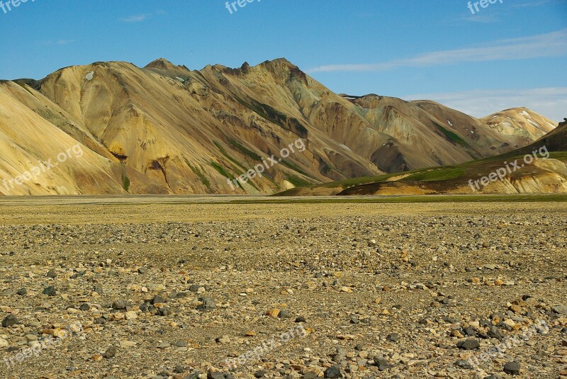 Iceland Landmannalaugar Volcanism Mountain Free Photos