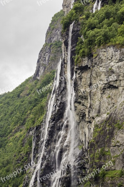 Waterfall Majestic Water Landscape Travel